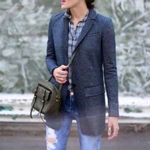 Banana Republic Navy Textured Knit Blazer